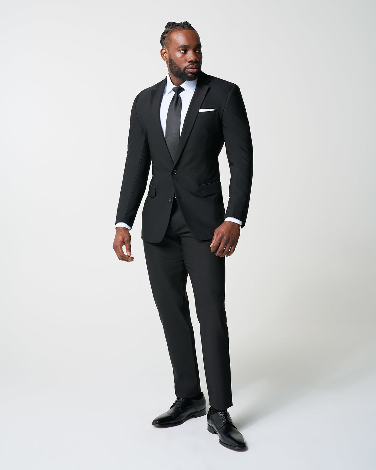 State & Liberty - Athletic Fit Stretch Blazer - Heathered Black