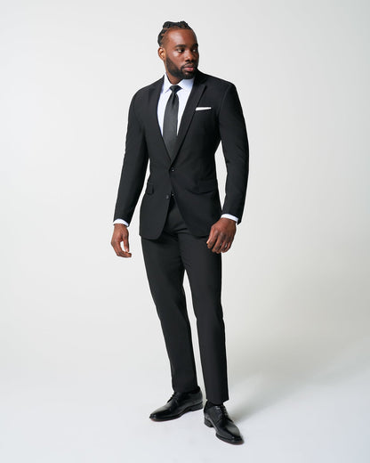State & Liberty - Athletic Fit Stretch Blazer - Heathered Black
