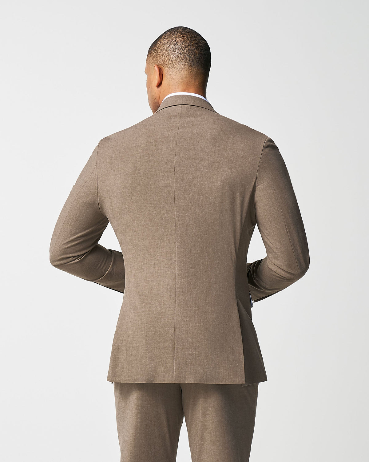 State & Liberty - Athletic Fit Stretch Blazer - Lightweight Heathered Latte