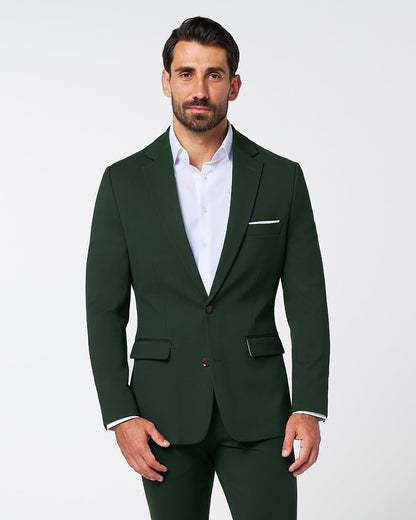 State & Liberty - Athletic Fit Stretch Blazer - Solid Hunter Green