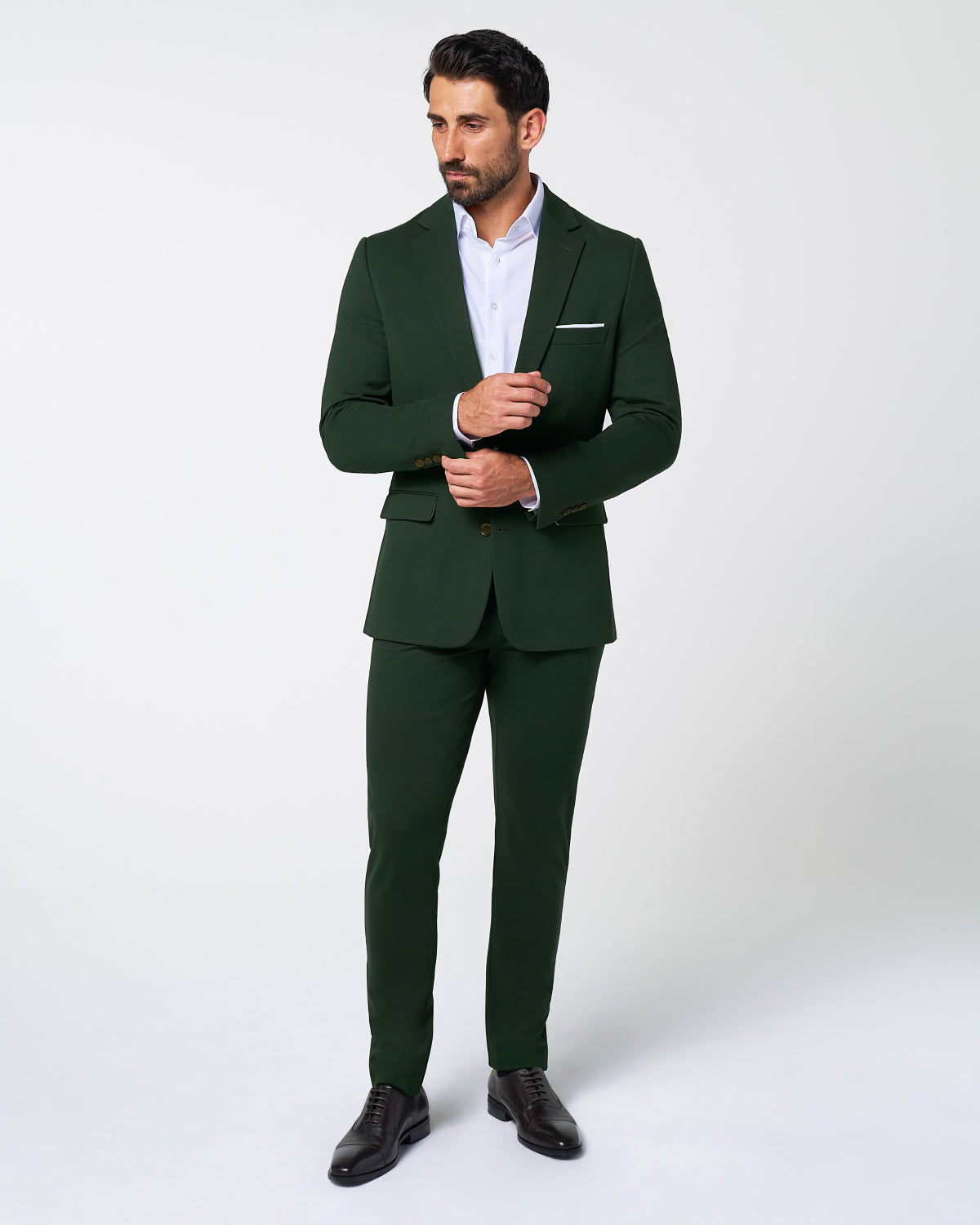 State & Liberty - Athletic Fit Stretch Blazer - Solid Hunter Green