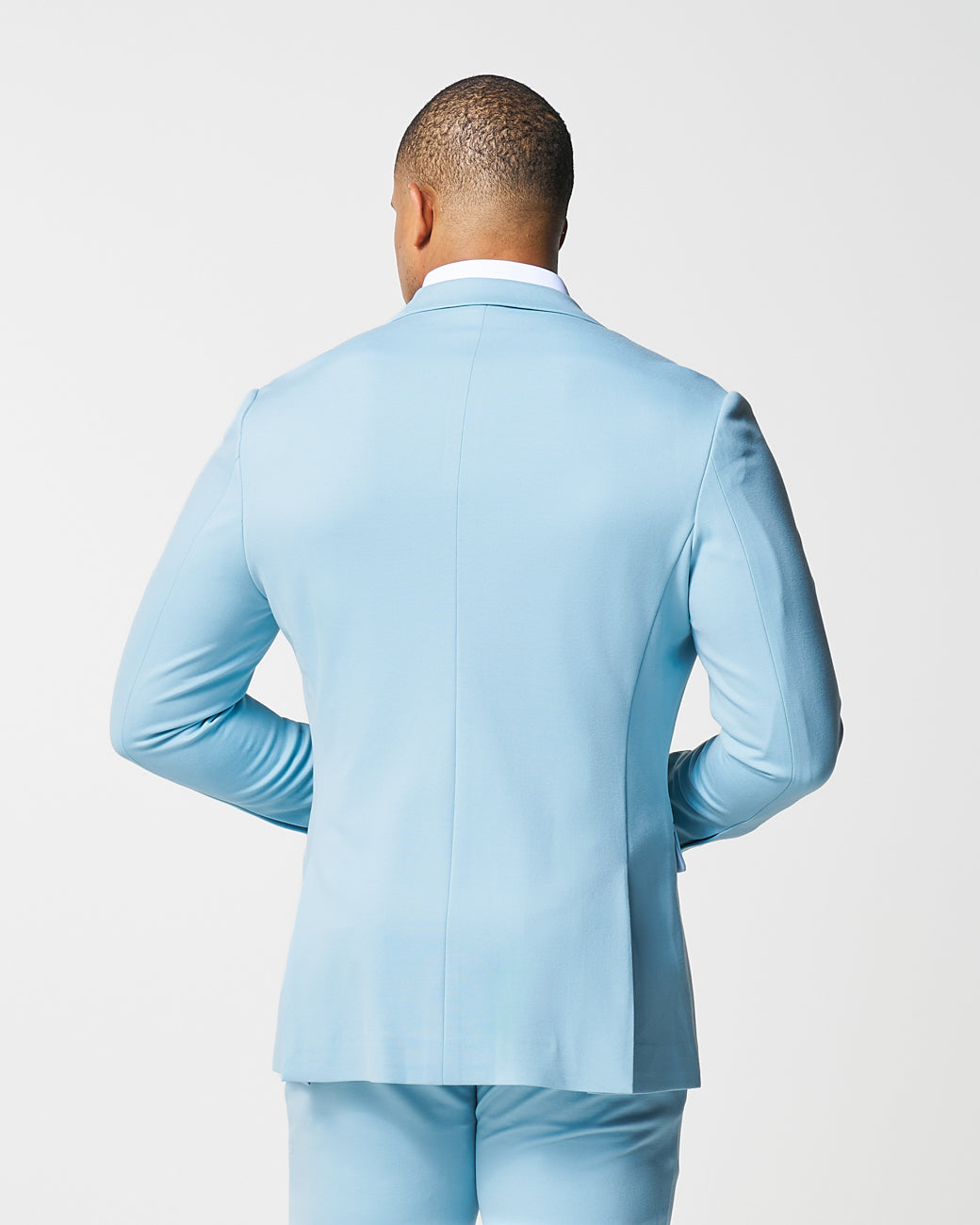 State & Liberty - Athletic Fit Stretch Blazer - Solid Cool Blue