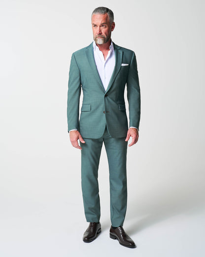 State & Liberty - Athletic Fit Stretch Blazer - Heathered Sea Green