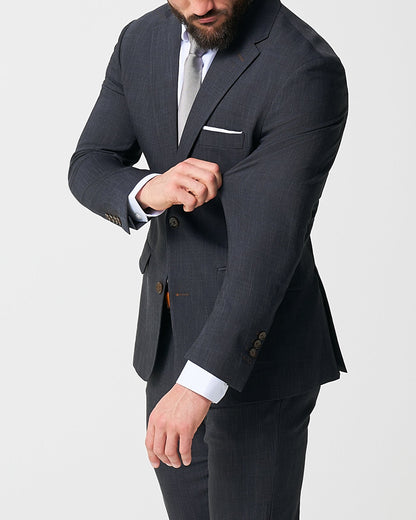 State & Liberty - Athletic Fit Stretch Blazer - Heathered Midnight Navy