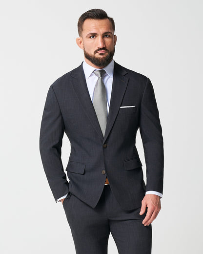 State & Liberty - Athletic Fit Stretch Blazer - Heathered Midnight Navy