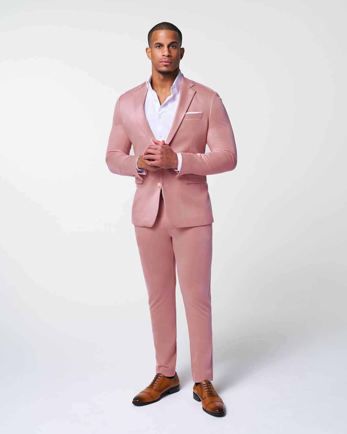 State & Liberty - Athletic Fit Stretch Blazer - Solid Rose