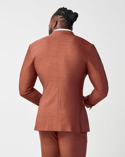 State & Liberty - Athletic Fit Stretch Blazer - Heathered Burnt Orange