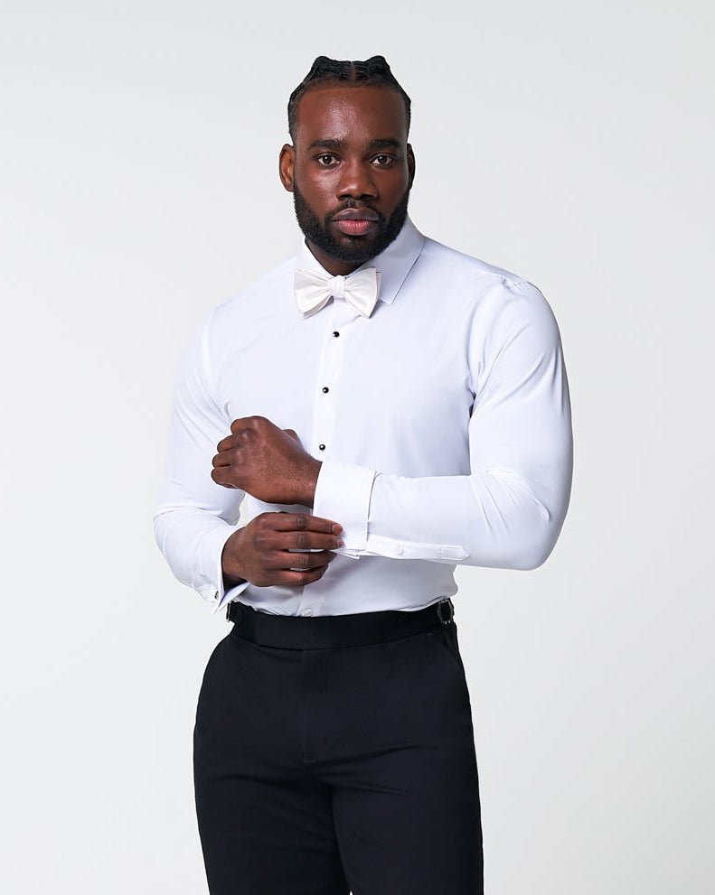 State & Liberty - The Solid White Tuxedo Shirt
