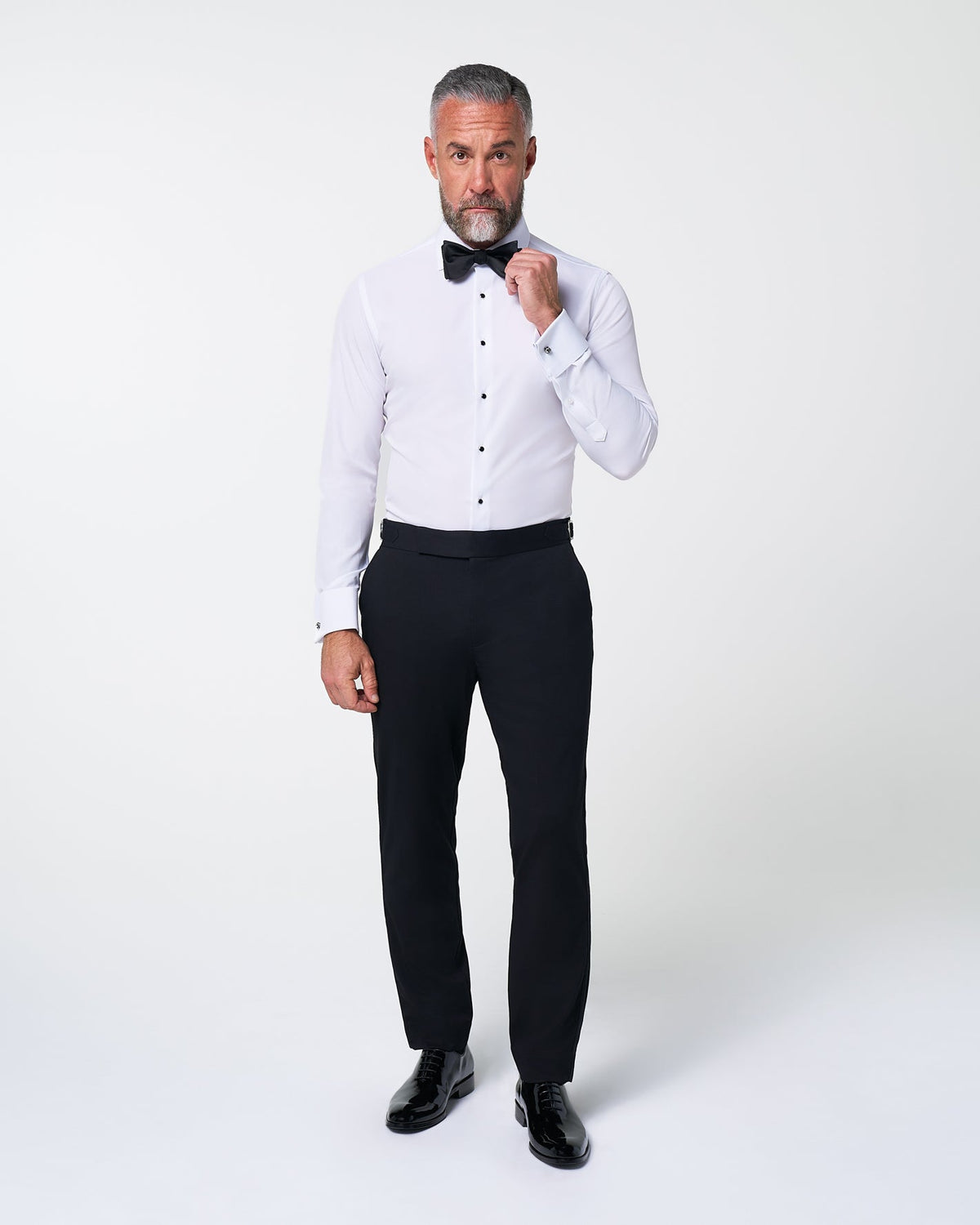 State & Liberty - The Solid White Tuxedo Shirt