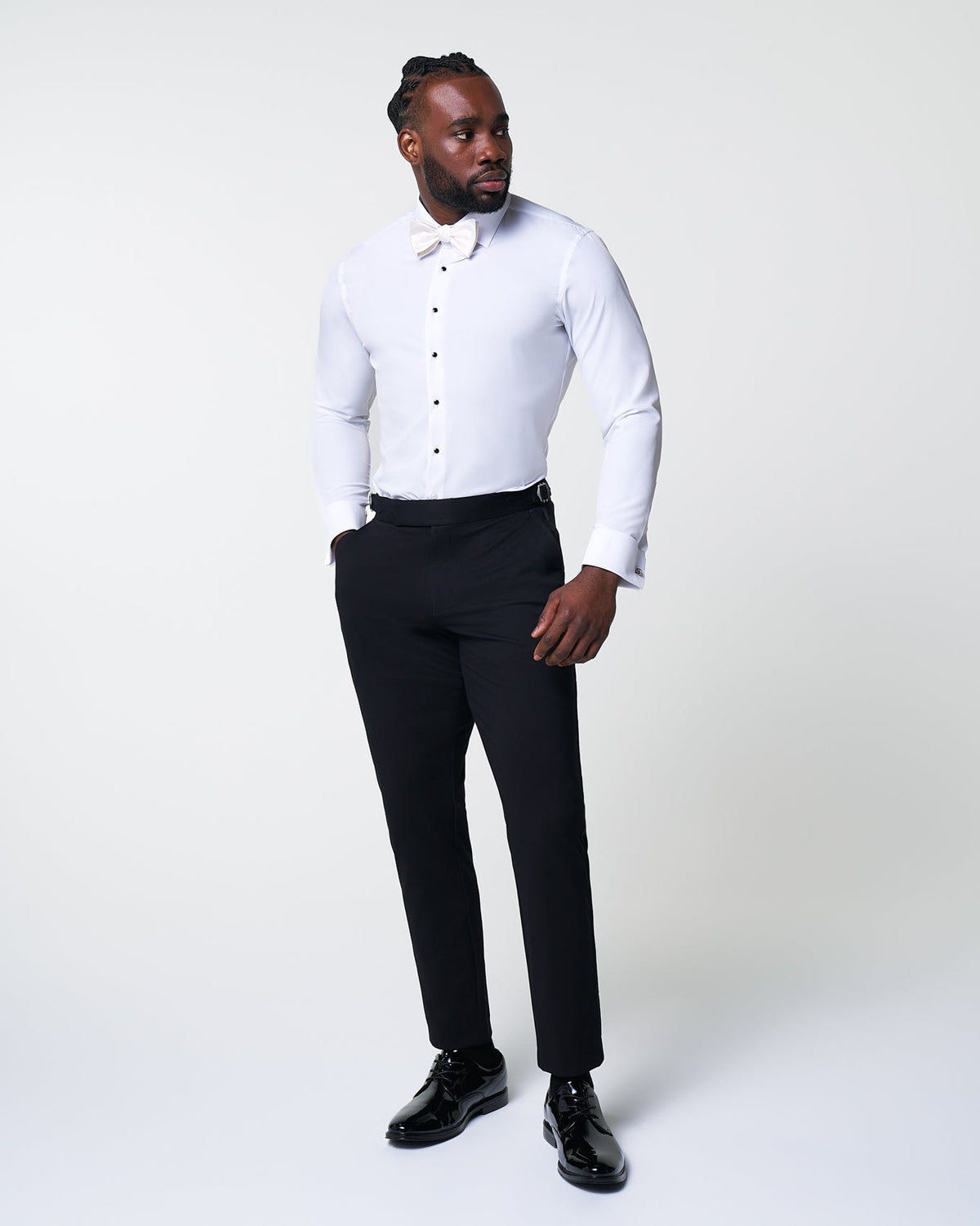 State & Liberty - The Solid White Tuxedo Shirt