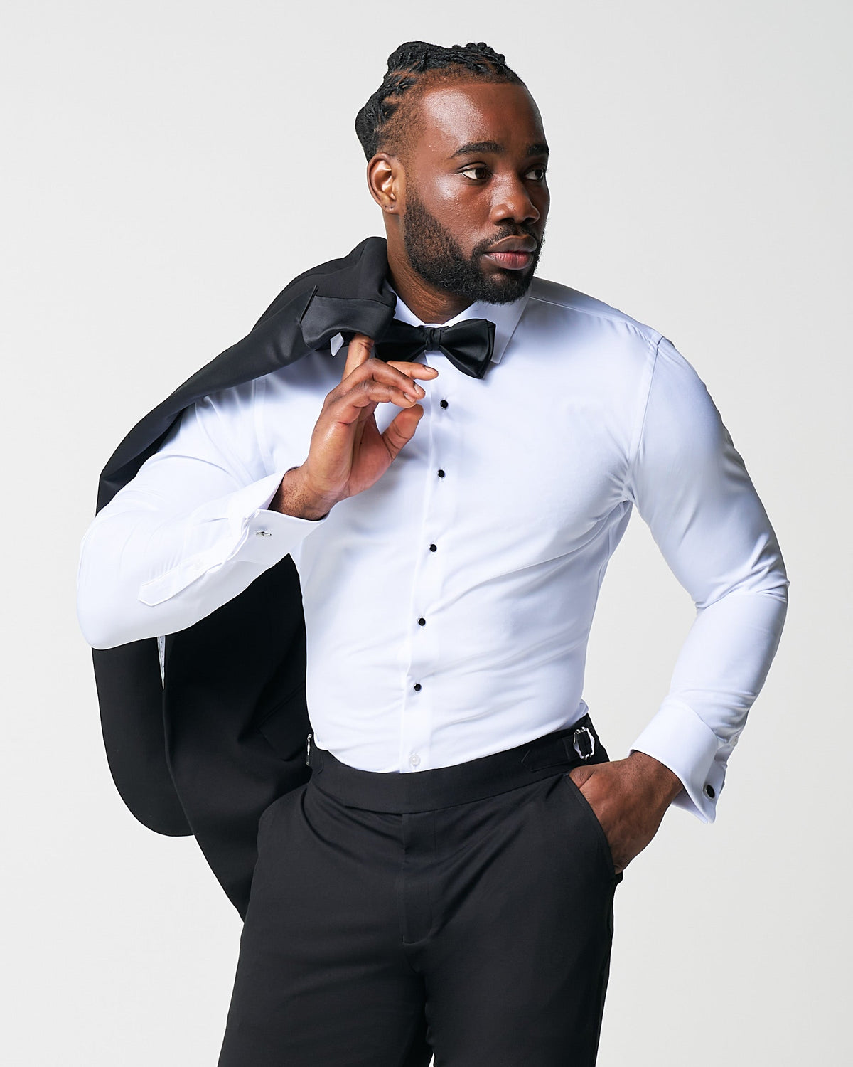 State & Liberty - The Solid White Tuxedo Shirt