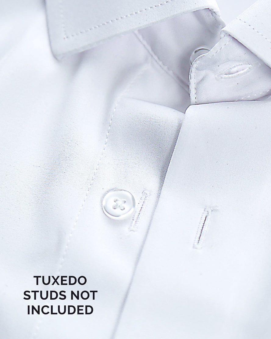 State & Liberty - The Solid White Tuxedo Shirt