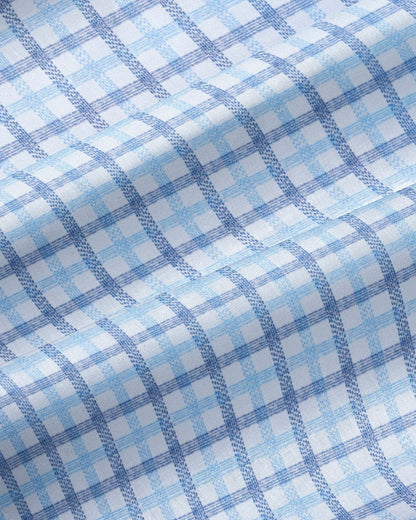 State & Liberty - "The Sidney" Light Blue, White & Navy Faded Check