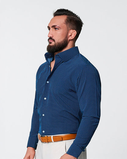 State & Liberty - "The Boylston" Navy with White Polka Dots