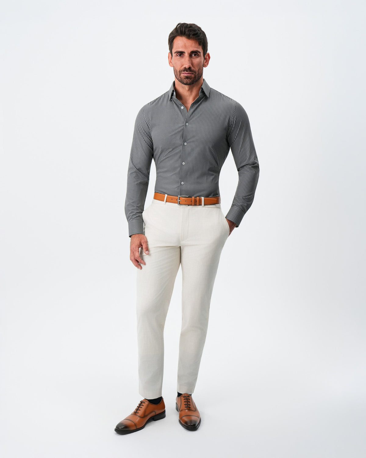 State & Liberty - "The Matty" Dark Green & Light Blue Mini Check