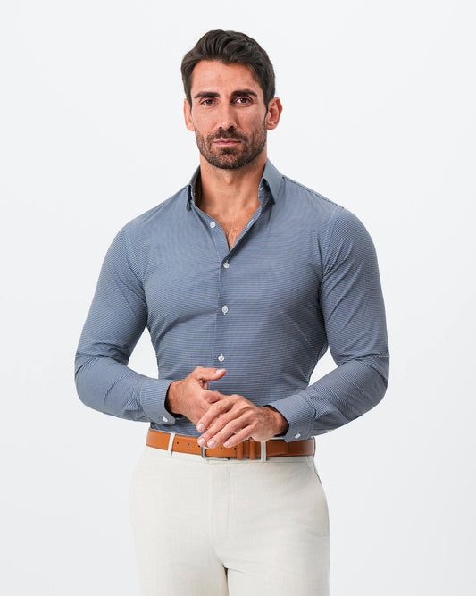 State & Liberty - "The Holland" Dark Navy Micro Houndstooth