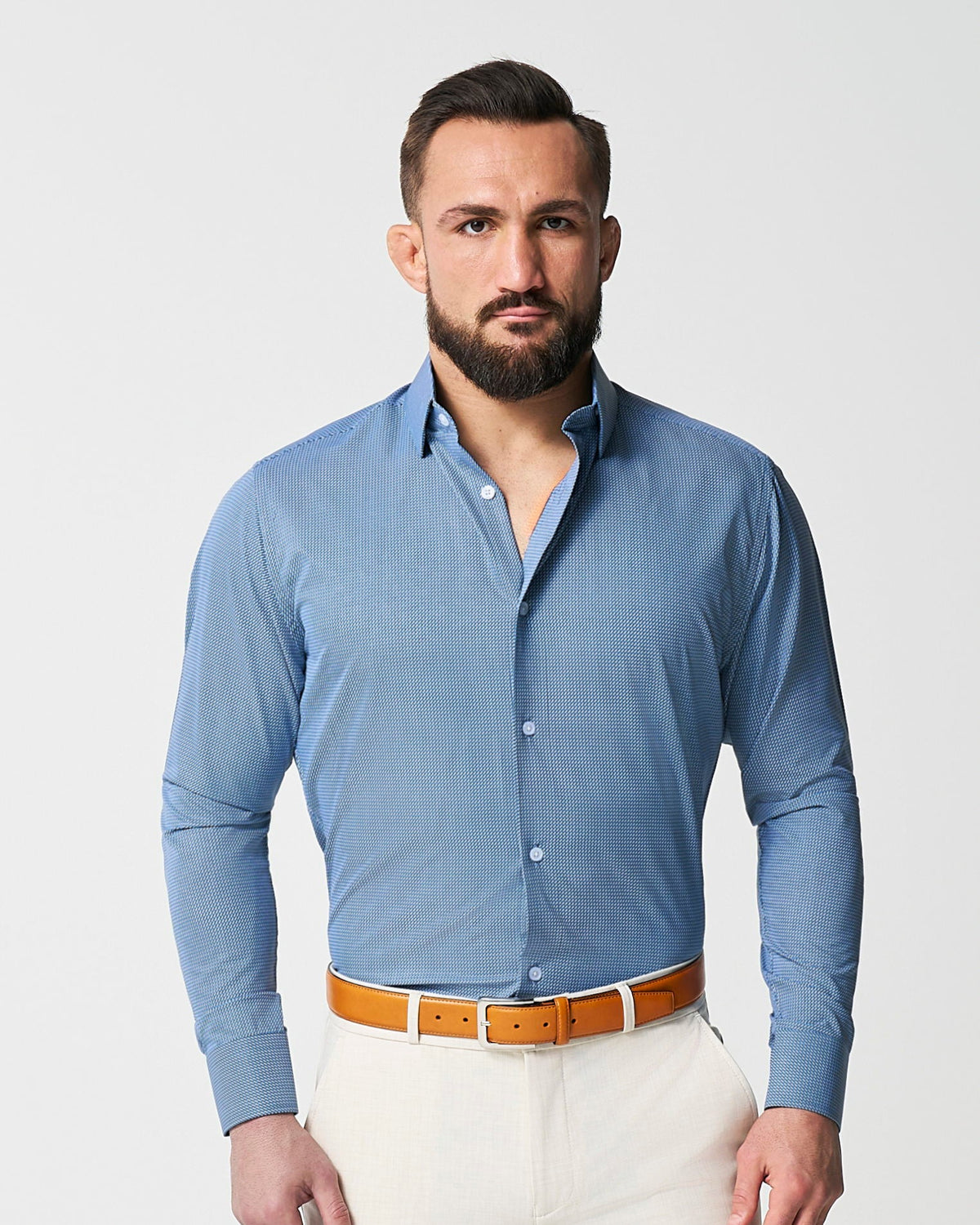 State & Liberty - "The Lamar" Light Blue, Black & White Geo Weave