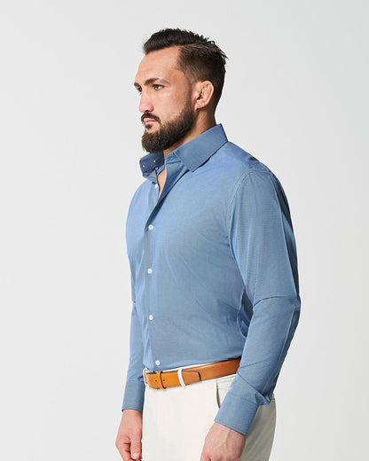 State & Liberty - "The Lamar" Light Blue, Black & White Geo Weave