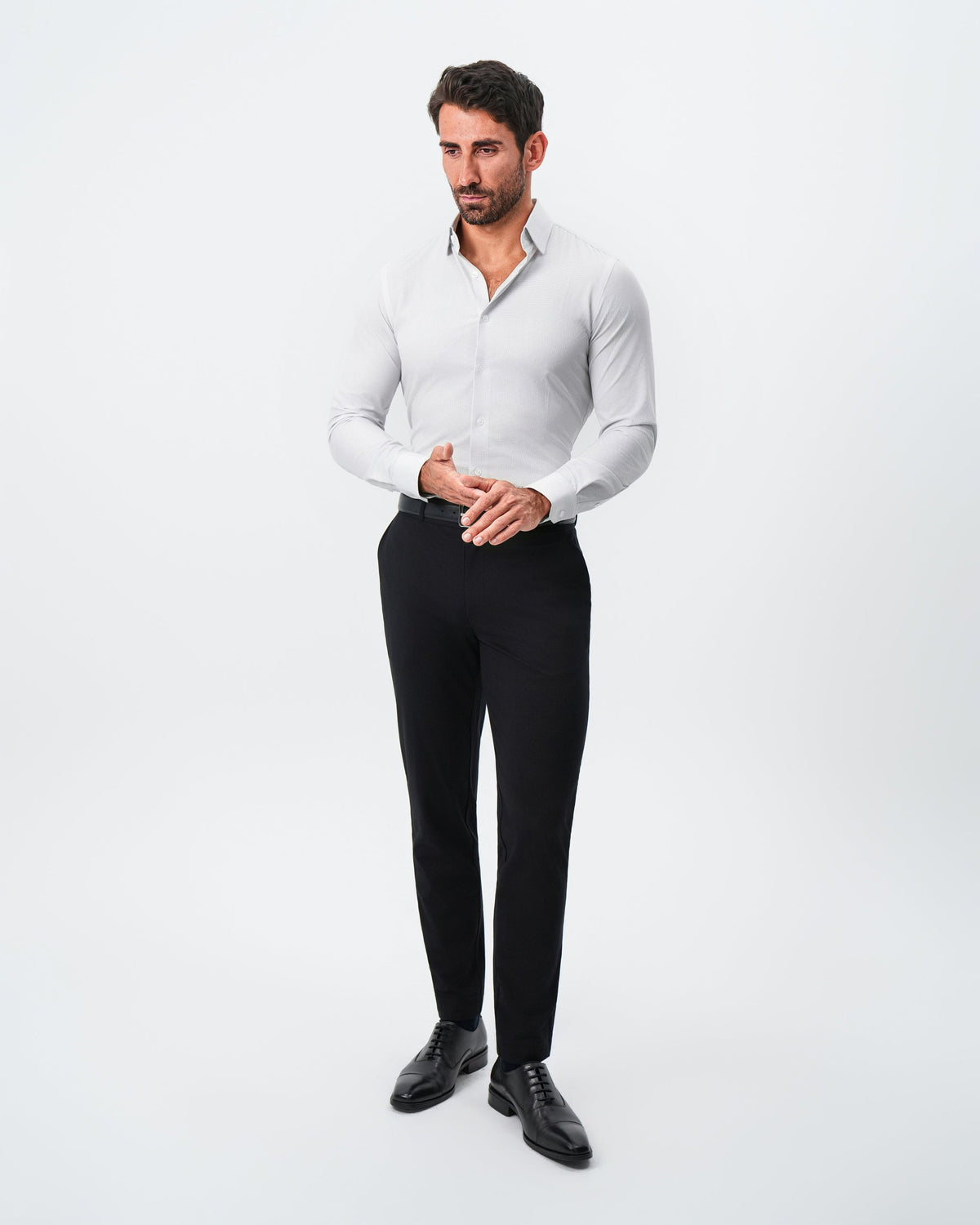 State & Liberty - "The Johnny" Mini Grey Dot Print