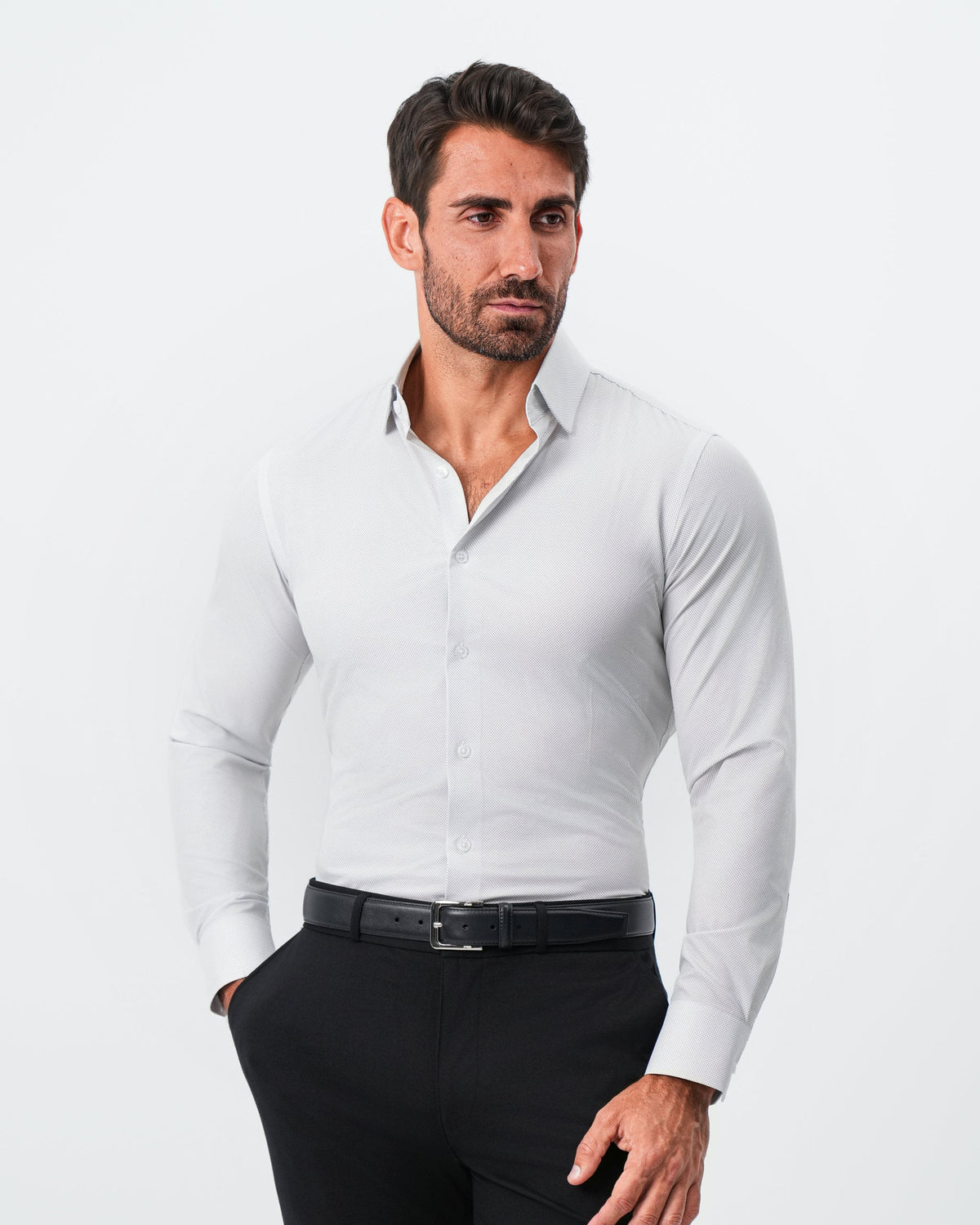 State & Liberty - "The Johnny" Mini Grey Dot Print