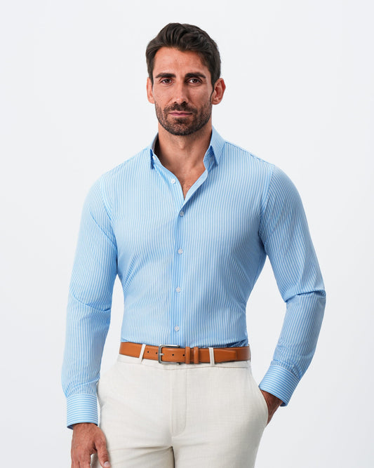 State & Liberty - "The Rocky" Powder Blue with White Stripes