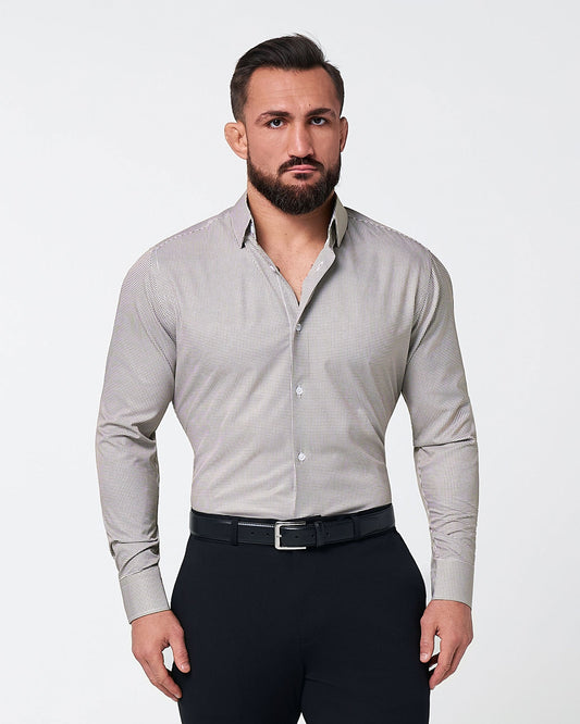State & Liberty - "The Vancouver" Brown Houndstooth