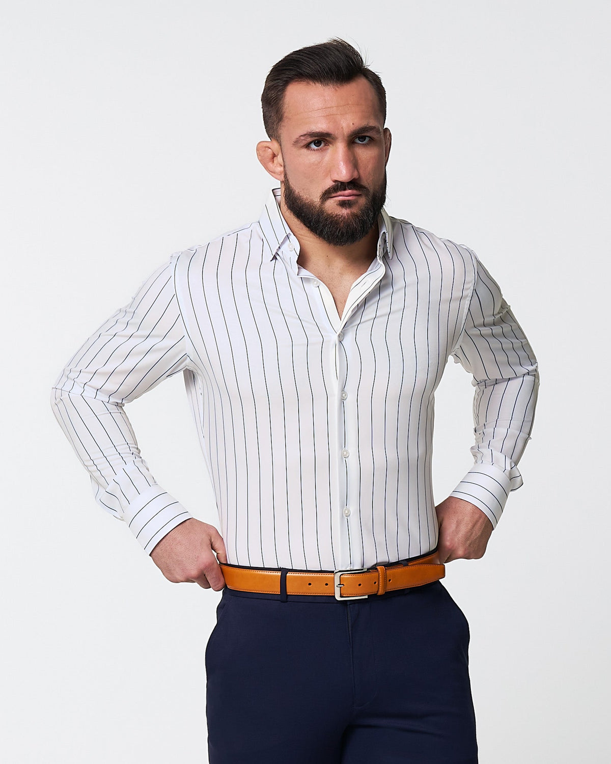 State & Liberty - "The Cape" Wide Navy Stripe