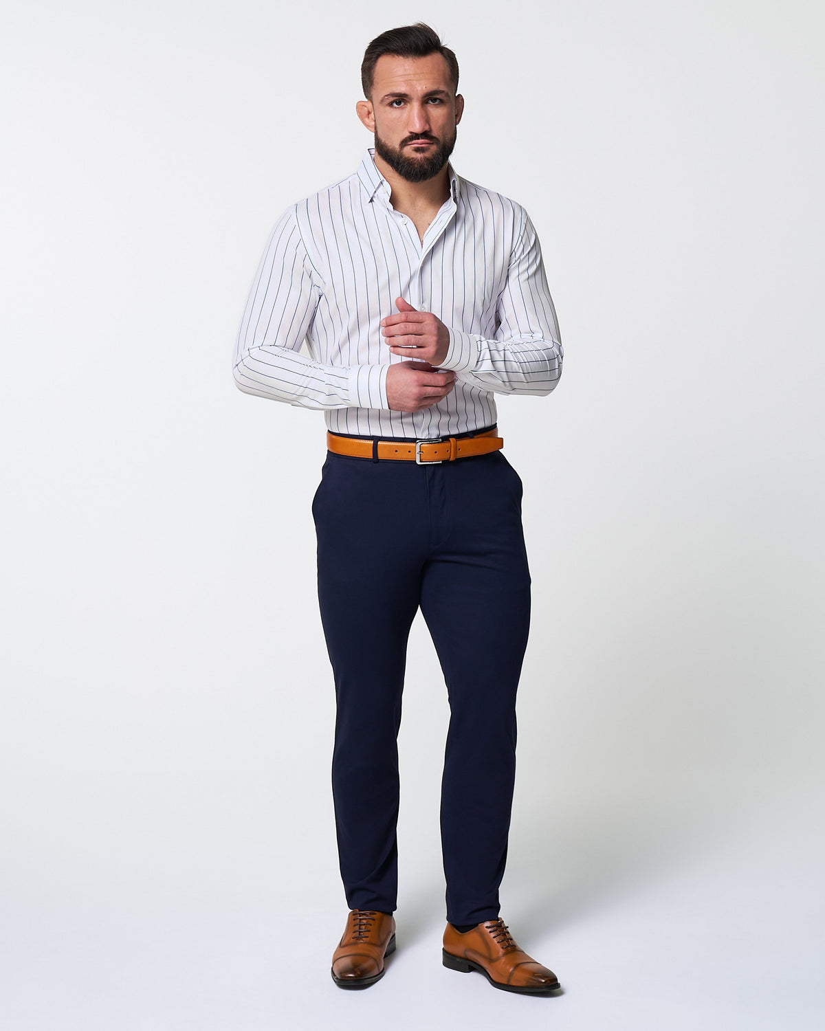 State & Liberty - "The Cape" Wide Navy Stripe