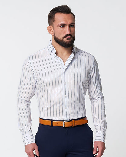 State & Liberty - "The Cape" Wide Navy Stripe