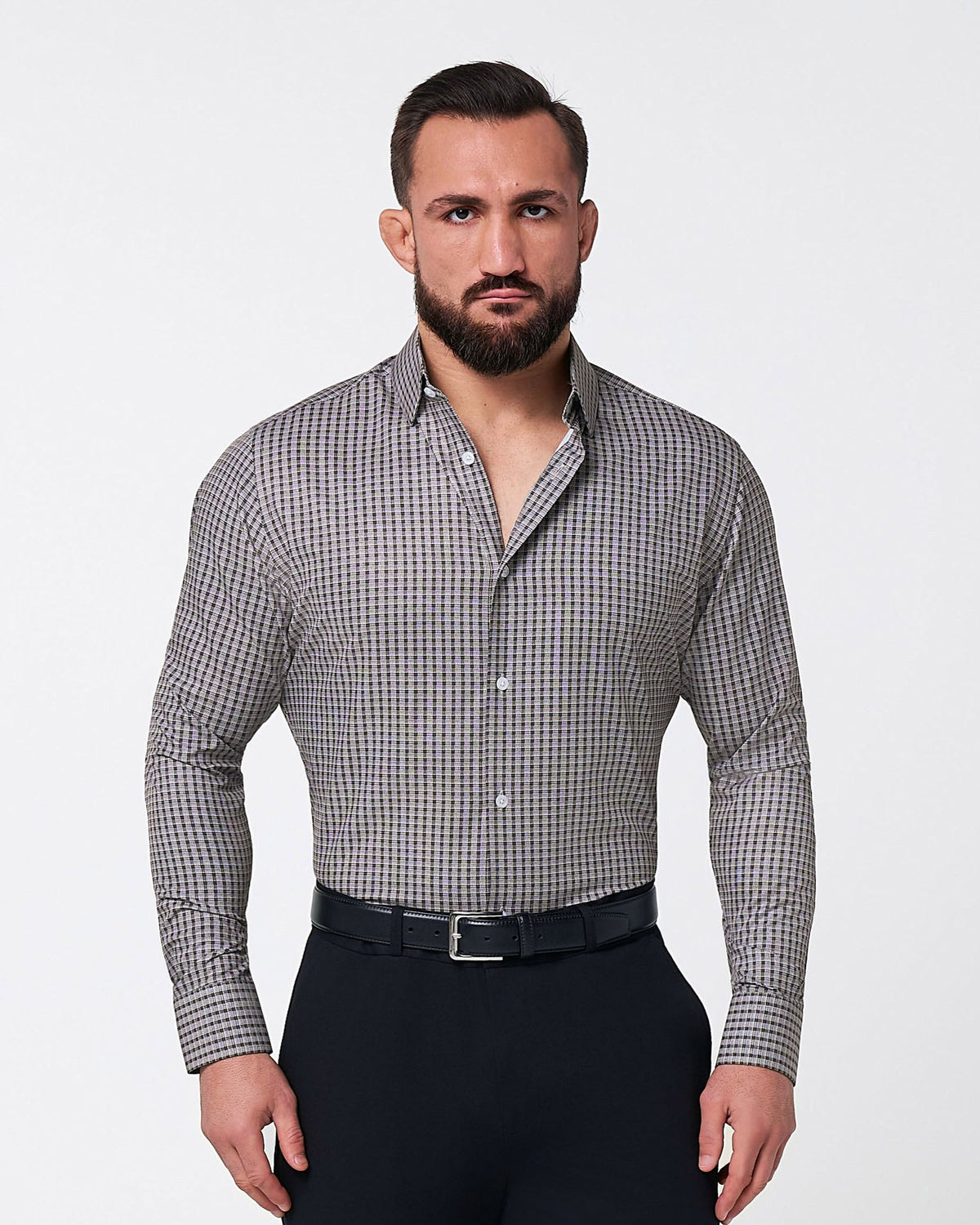 State & Liberty - "The Mantle" White & Black Plaid