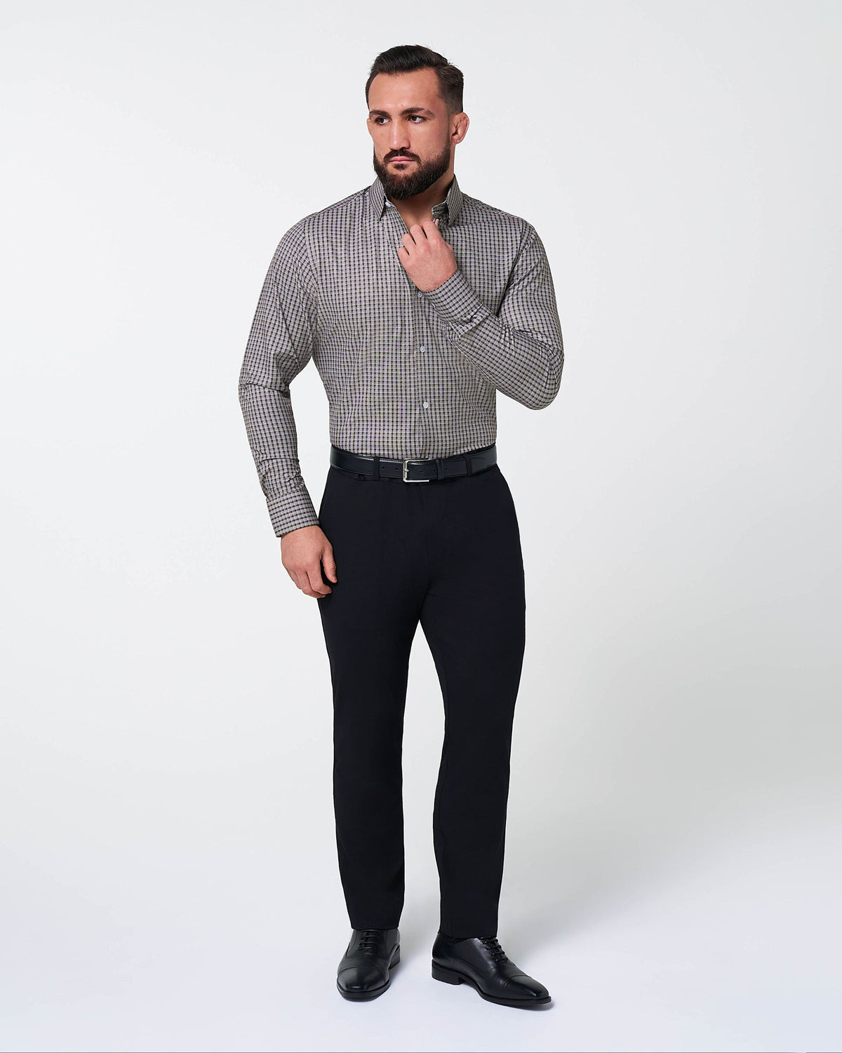 State & Liberty - "The Mantle" White & Black Plaid
