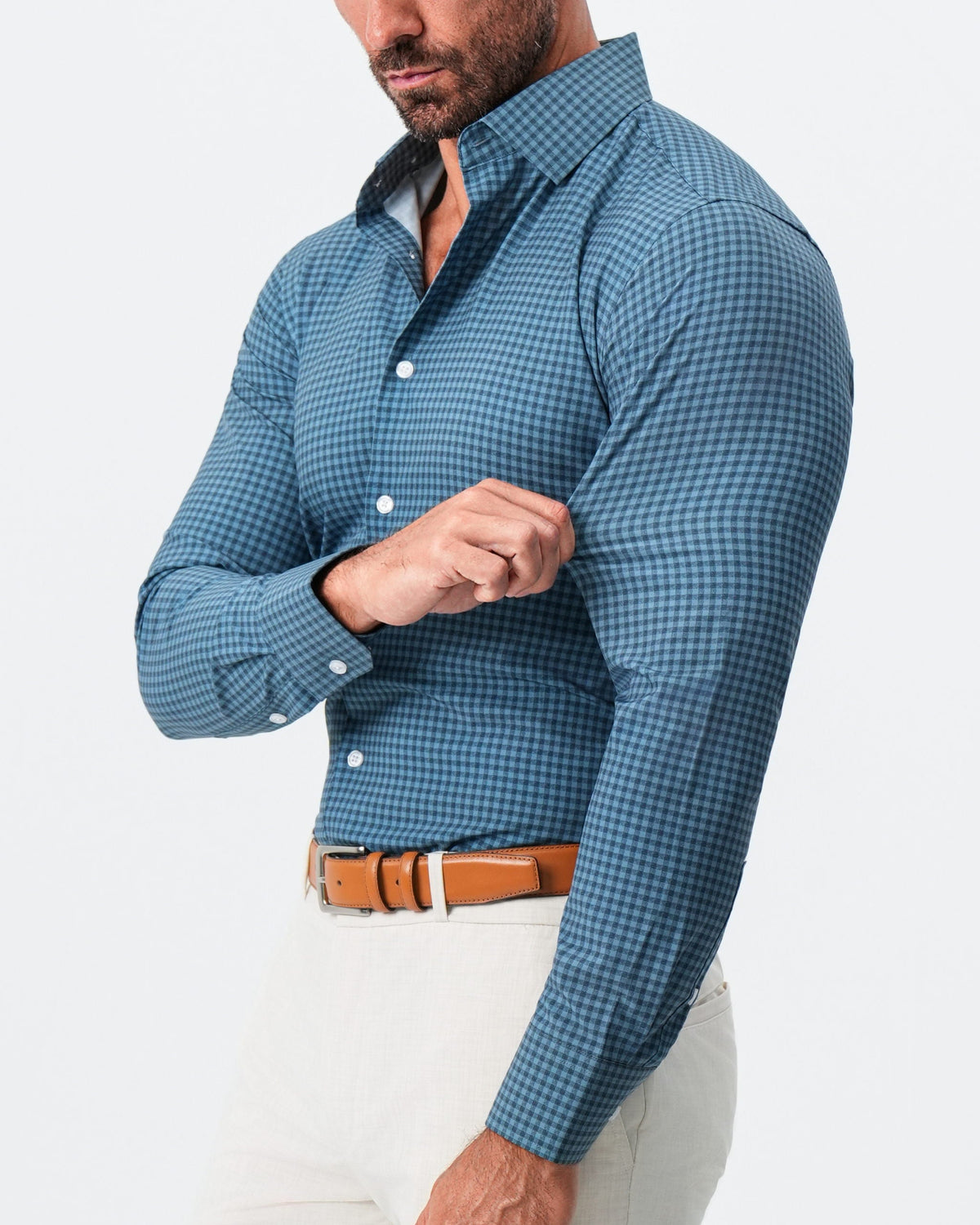 State & Liberty - "The Montgomery" Teal & Navy Gingham