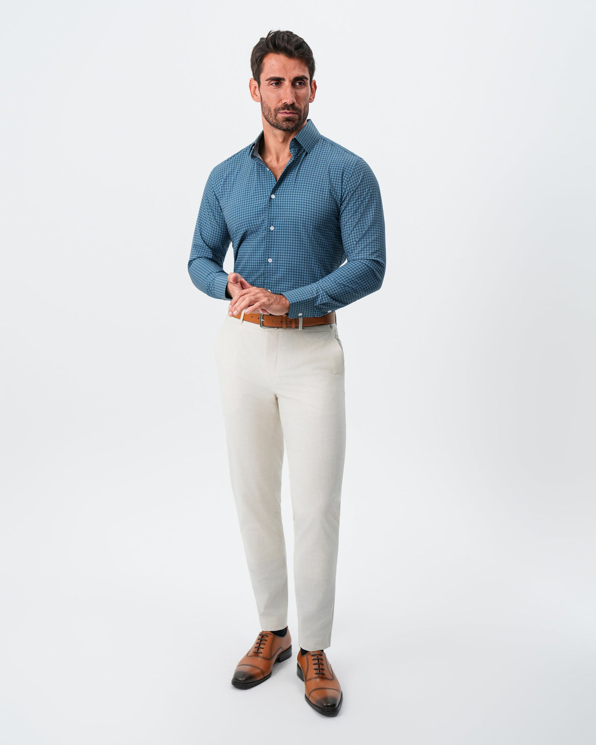 State & Liberty - "The Montgomery" Teal & Navy Gingham