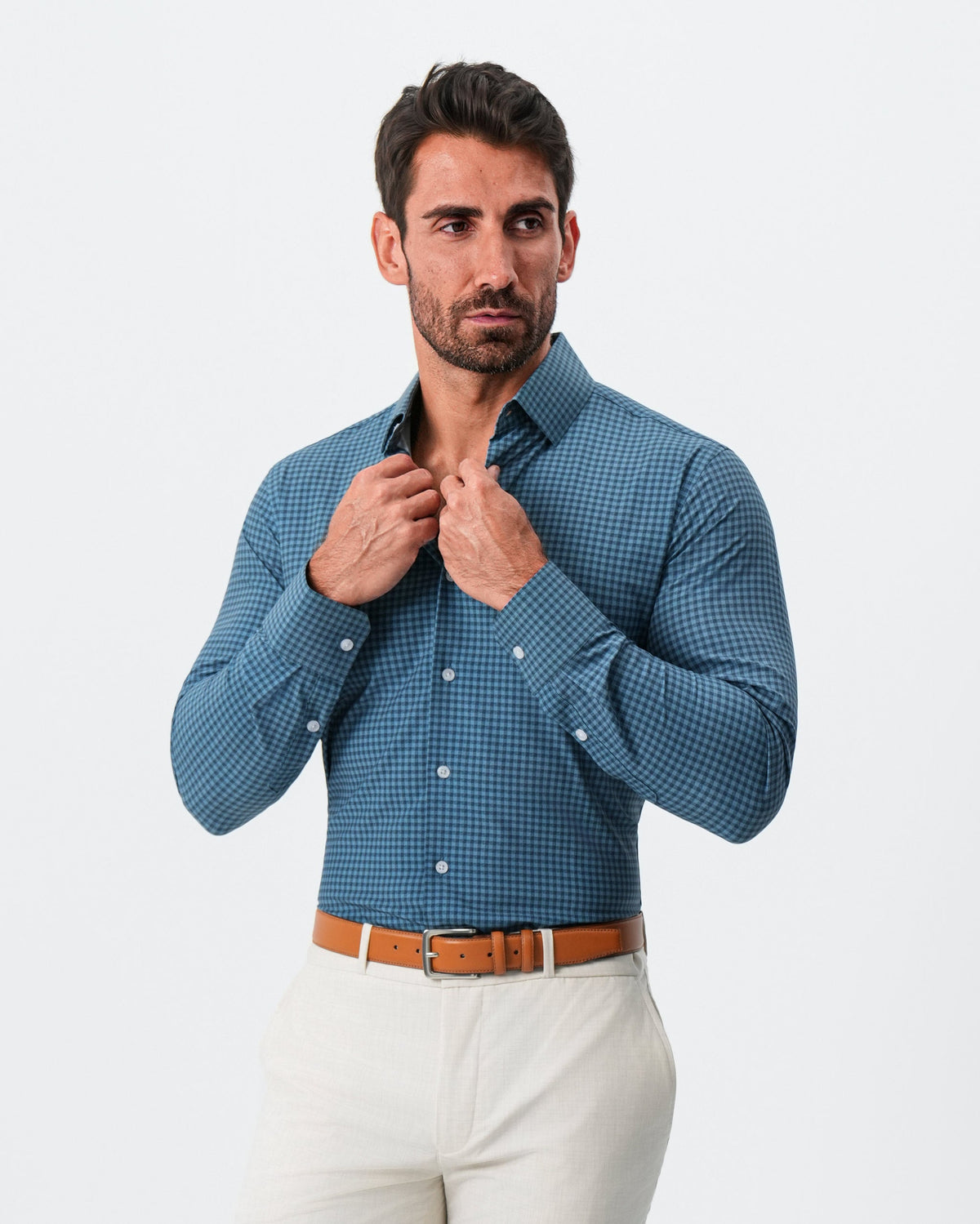 State & Liberty - "The Montgomery" Teal & Navy Gingham