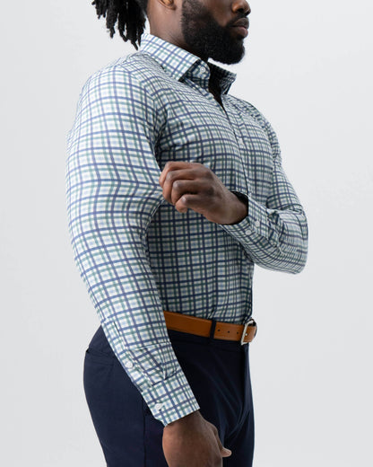 State & Liberty - "The Parker" Navy, Light Blue and Pine Green Gingham