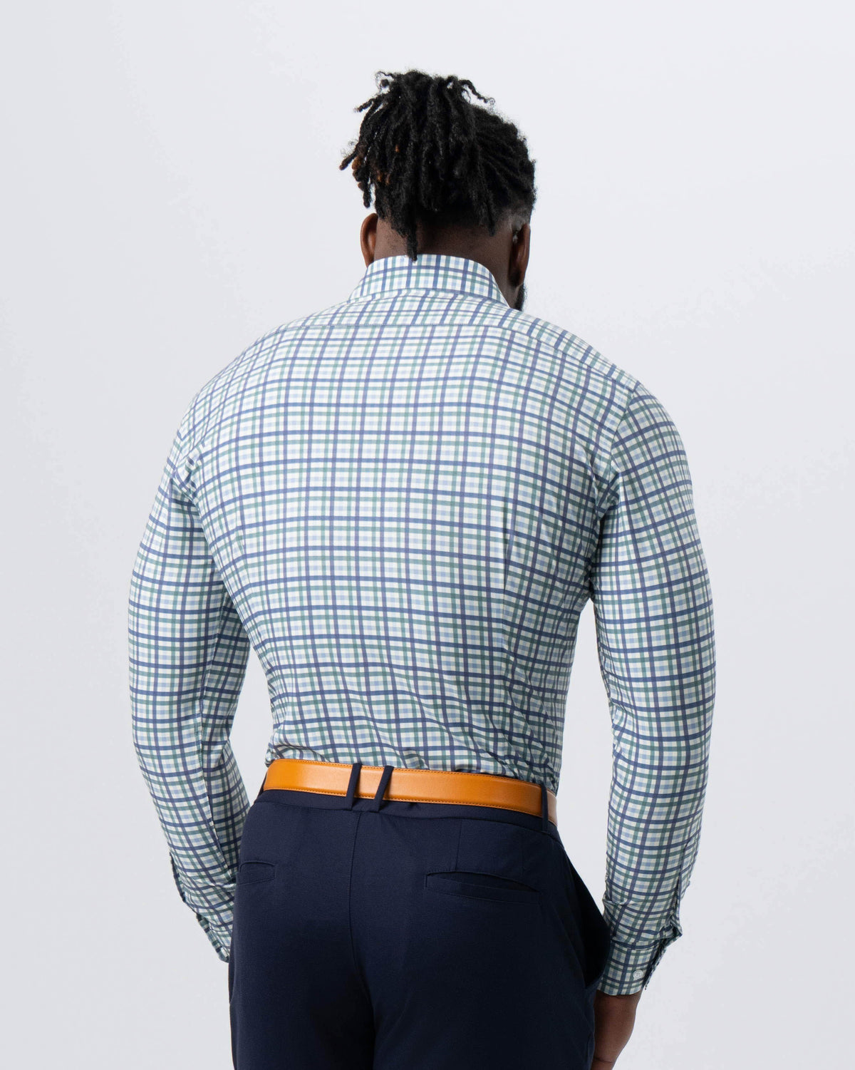 State & Liberty - "The Parker" Navy, Light Blue and Pine Green Gingham