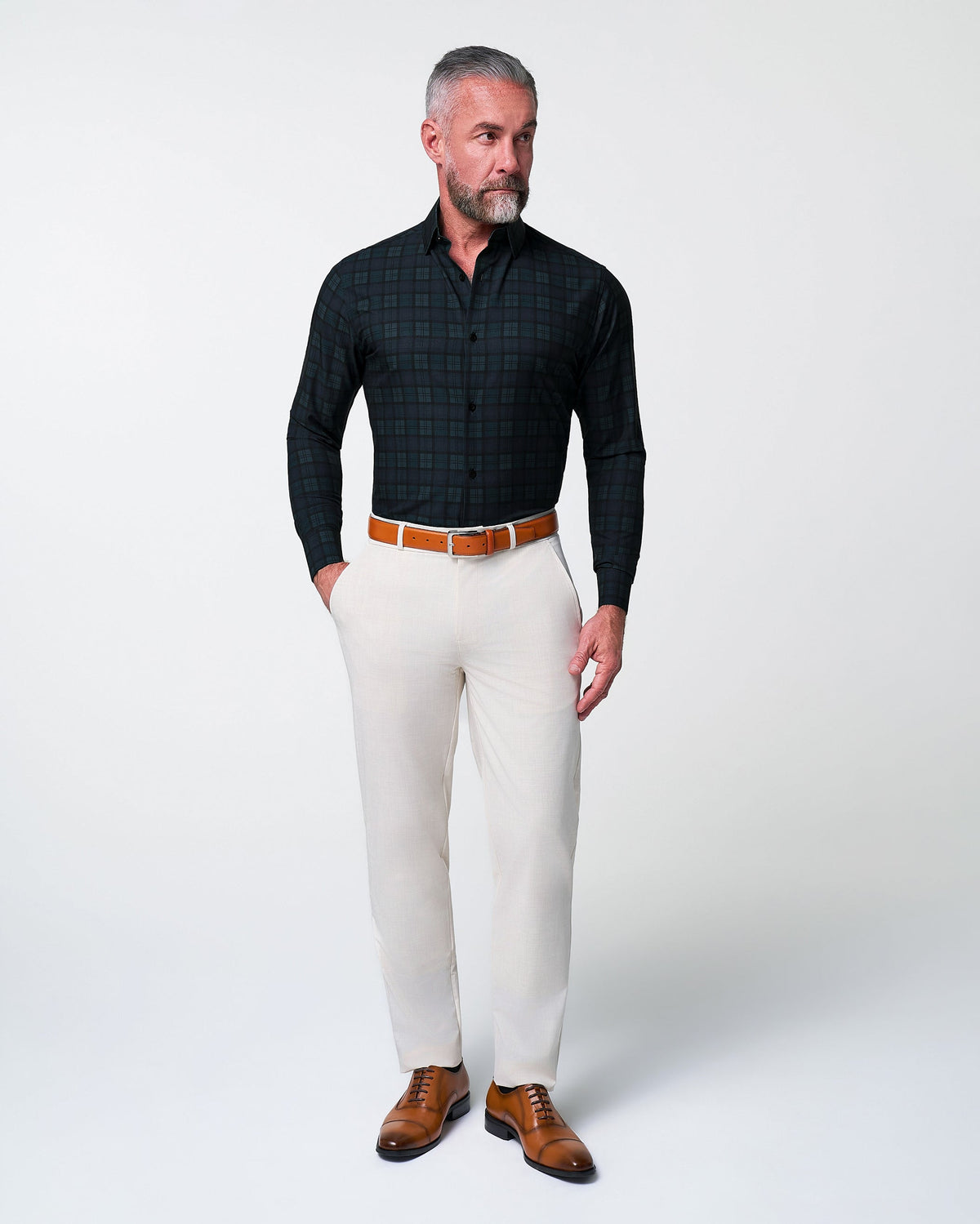 State & Liberty - "The York" Navy, Black & Olive Plaid