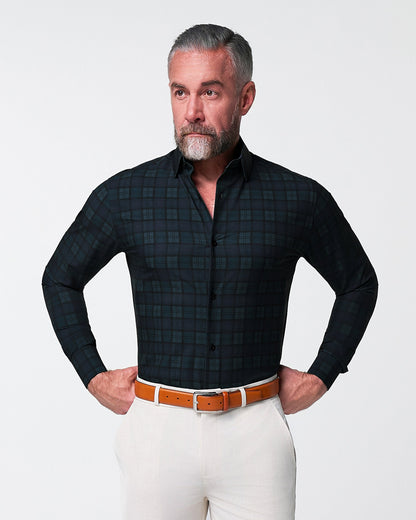 State & Liberty - "The York" Navy, Black & Olive Plaid