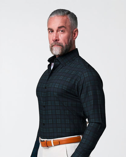 State & Liberty - "The York" Navy, Black & Olive Plaid