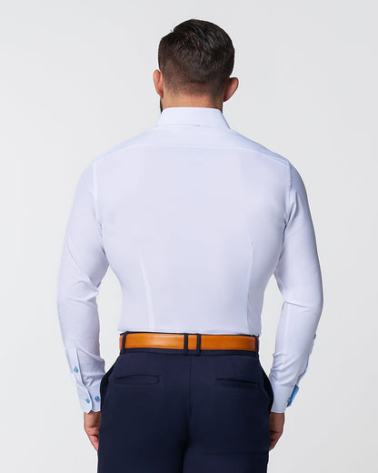 State & Liberty - "The Briggs" Solid White with Light Blue Accents