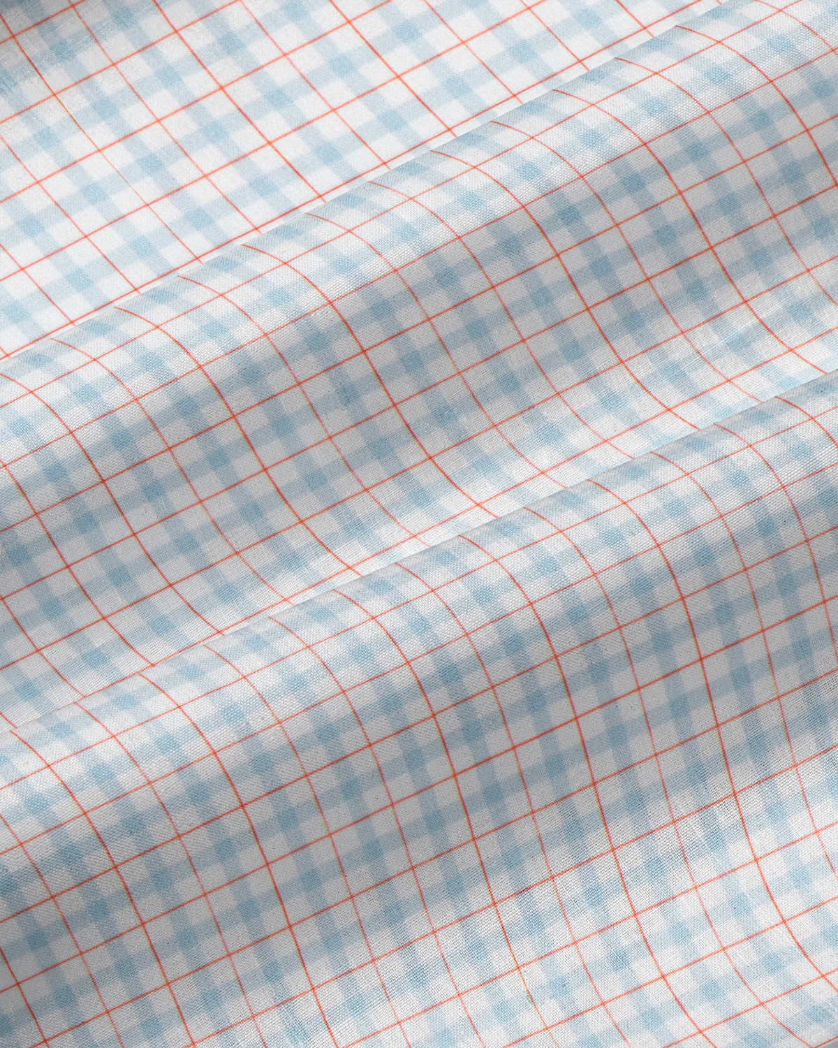 State & Liberty - "The Dimitri" Blue Plaid With Orange Windowpane