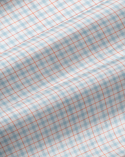 State & Liberty - "The Dimitri" Blue Plaid With Orange Windowpane