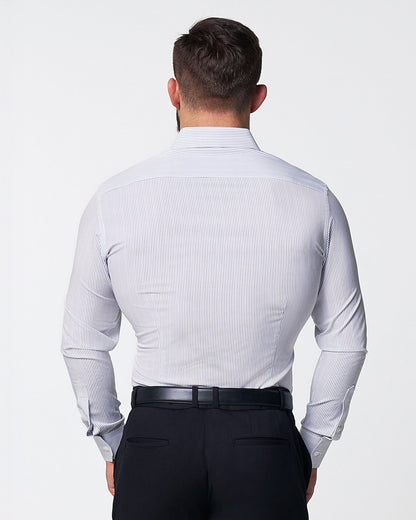 State & Liberty - "The Wylder" Charcoal Chalked Pinstripe
