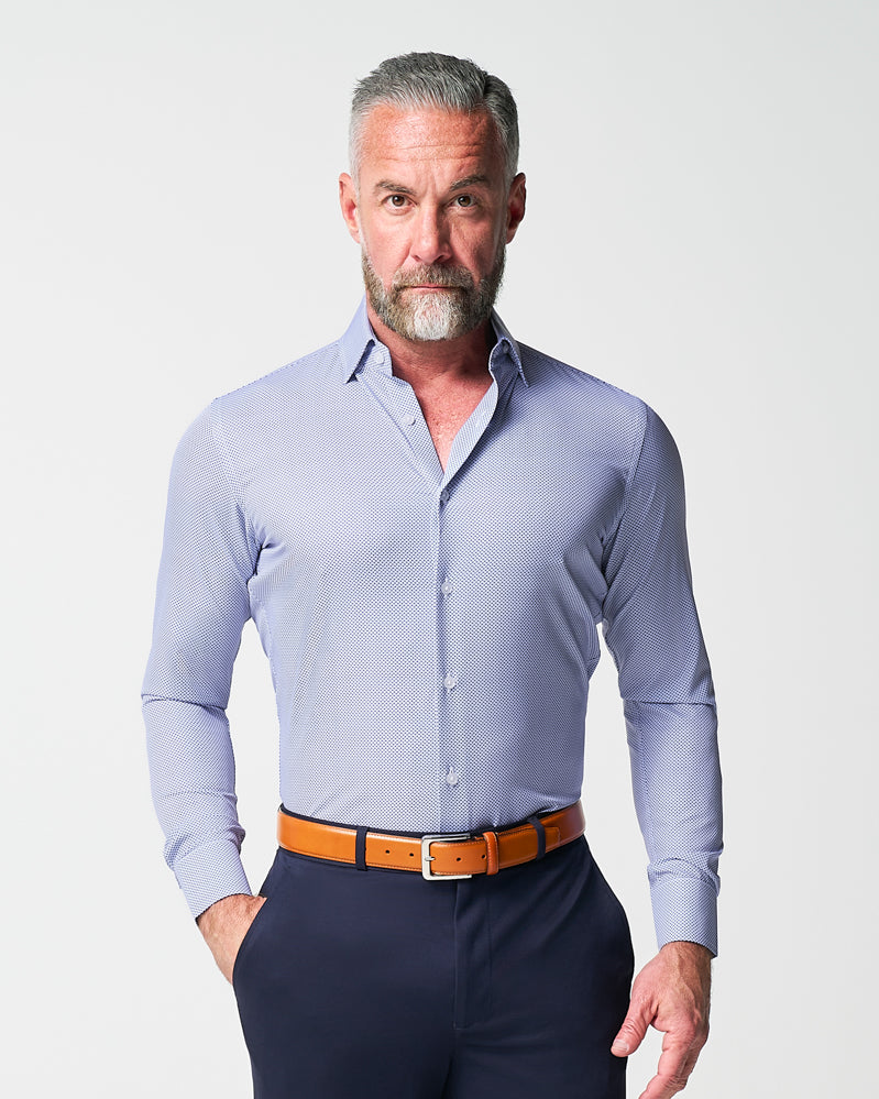 State & Liberty - "The Charles" Navy Diamond Dress Shirt