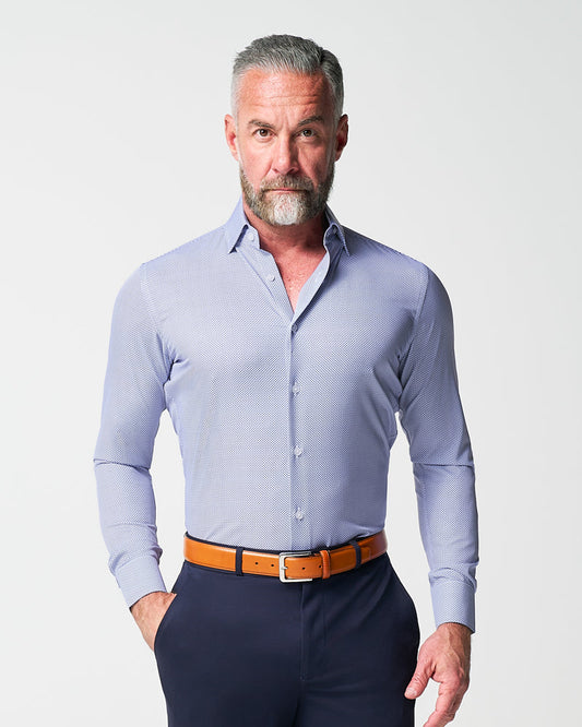 State & Liberty - "The Charles" Navy Diamond Dress Shirt
