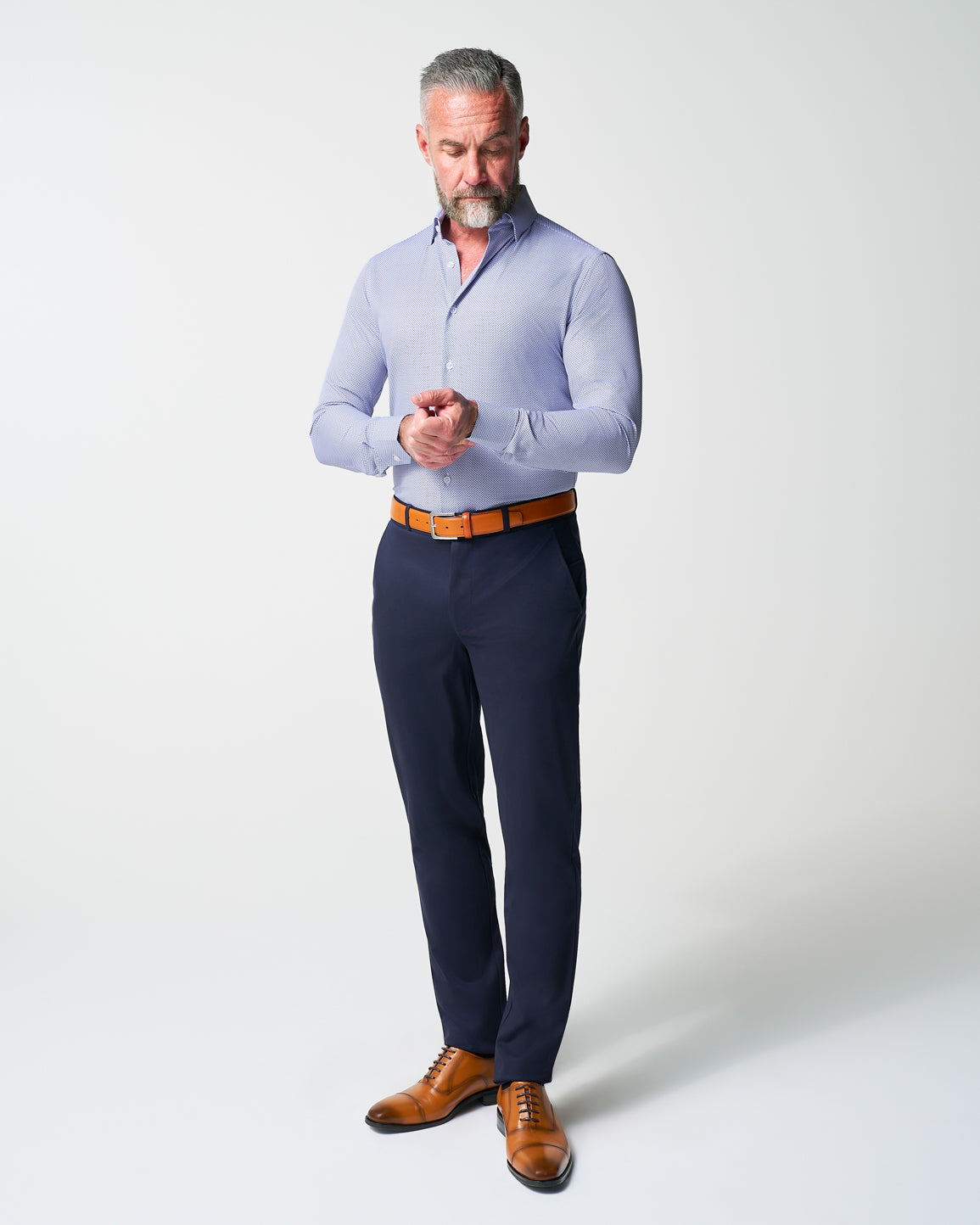 State & Liberty - "The Charles" Navy Diamond Dress Shirt