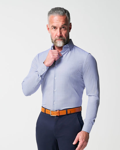 State & Liberty - "The Charles" Navy Diamond Dress Shirt