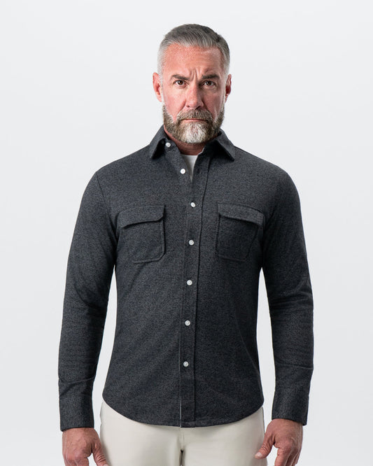 State & Liberty - Patch Pocket Button Down - Charcoal