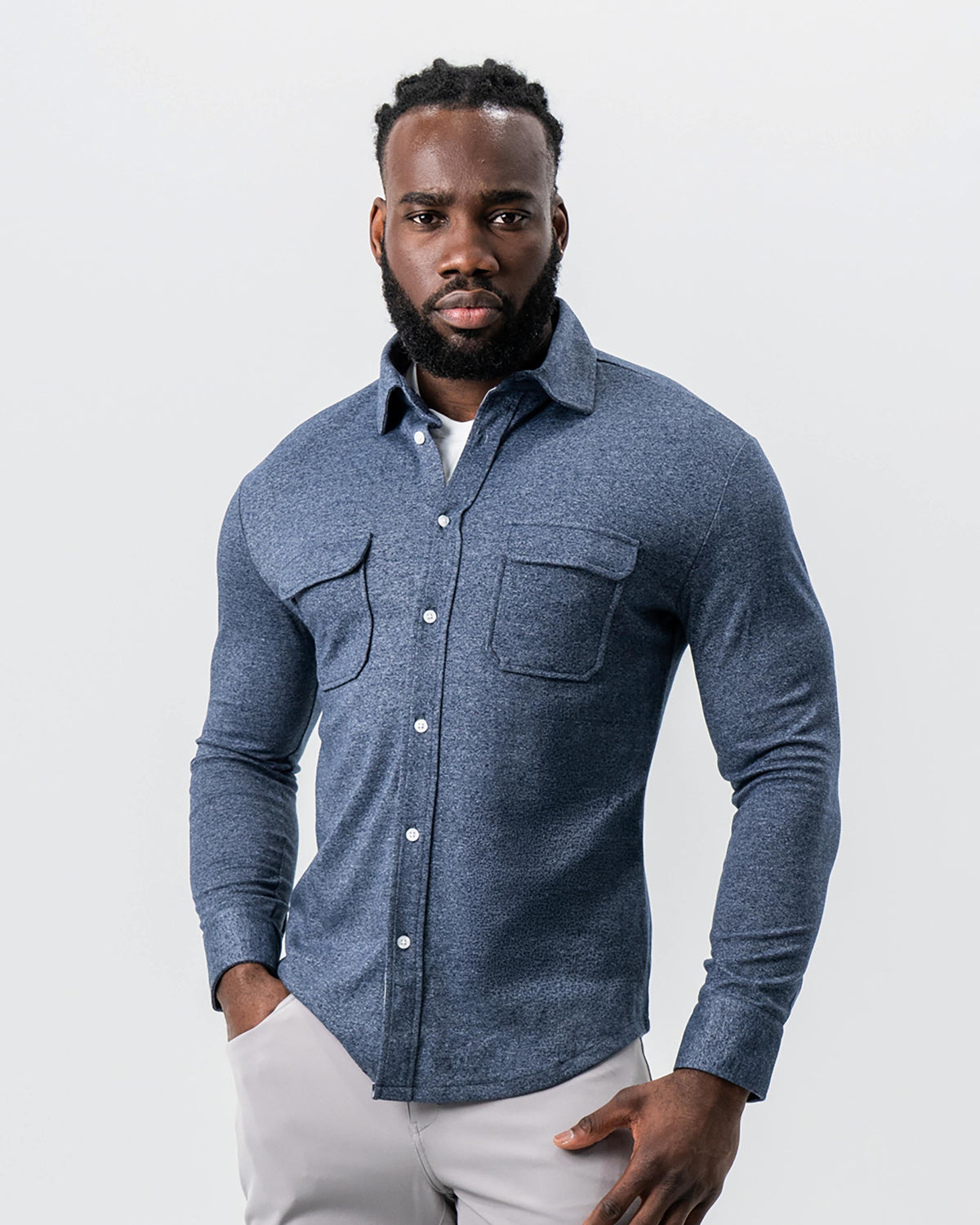 State & Liberty - Patch Pocket Button Down - Navy