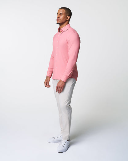 State & Liberty - "The Daytona" Sport Shirt - Abstract Pink Mini Dot Print